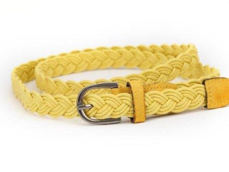 Hot Sell New Womens Belt New Style Candy Colors Hemp Rope Braid Belt Female Belt For Dress For Sale