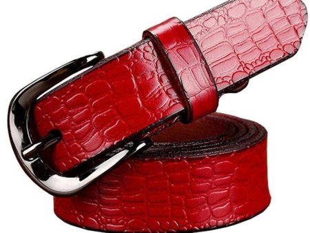 Fashion Belts for women Genuine leather belt woman High quality Designer Crocodile second layer Cow skin strap female for jeans Sale