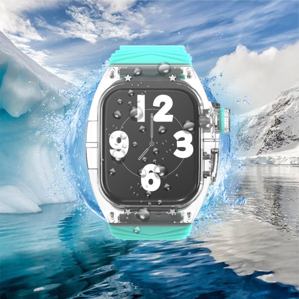 TikBand Premium Fluororubber Transparent Case & Sports Band for Apple Watch 44mm & 45mm Supply