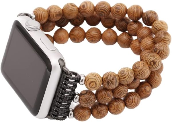 Sandalwood Bead Bracelet Apple Watch Band Cheap