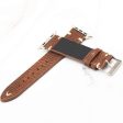 Apple Watch band tooled leather, vintage Retro Waterproof strap Series 1 2 3 4  44mm, 40mm, 42mm, 38mm For Cheap