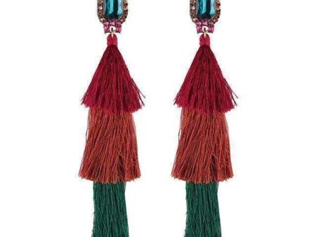 New Design Fashion Long Tassel Earrings Bohemian Wedding Jewelry Statement Hot Sale Dangle Drop Earring for Women Fashion