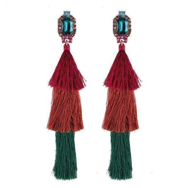 New Design Fashion Long Tassel Earrings Bohemian Wedding Jewelry Statement Hot Sale Dangle Drop Earring for Women Fashion