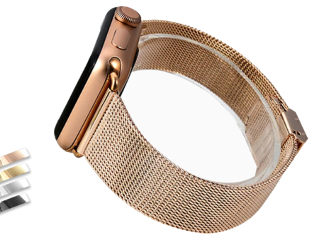 Apple Watch Band Milanese Mesh Sleek Loop Steel Watchband w Buckle 7 6 on Sale