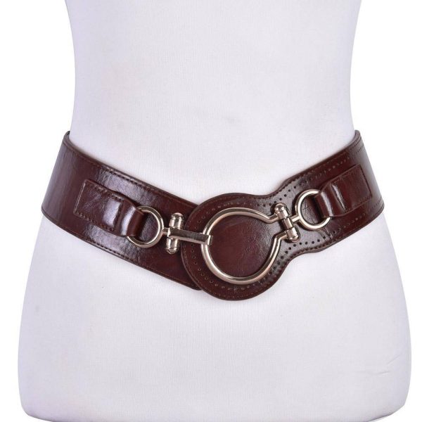 Fashion belt woman leather wide elastic belts for women dress Fashion