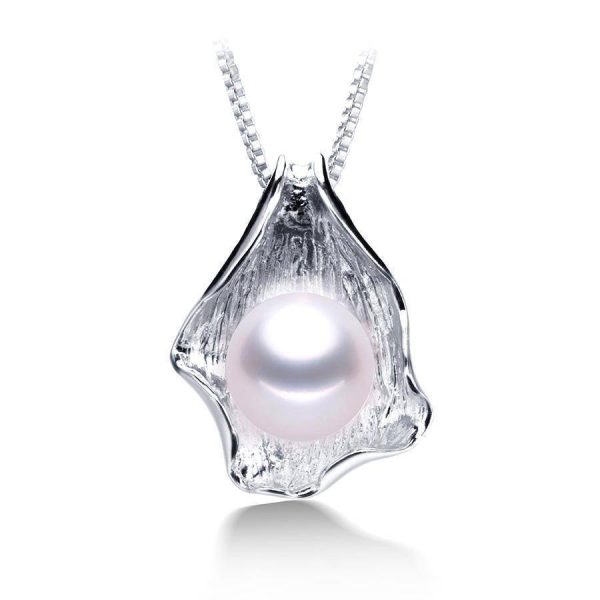 High Quality Real Natural Freshwater Pearl Pendant Women Fashion Elegant 925 Sterling Silver Big Pearls Jewelry Lowest Price on Sale