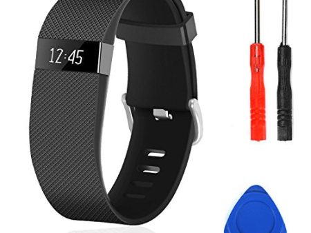 Compatible Bands Replacement for Fitbit Charge HR,Charge HR 1, with Metal Buckle Fitness Wristband Strap Sale