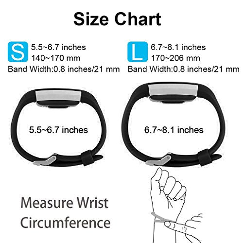 Replacement Bands Compatible for Fitbit Charge 2, Classic & Special Edition Adjustable Sport Wristbands Fashion