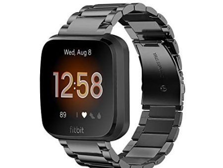 Solid Stainless Steel Metal Band Compatible with Fitbit Versa 2, Versa, Versa Lite Edition Supply