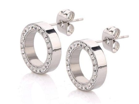 316L Stainless Steel Earring Crystal Stud Earrings For Women Joyas Brincos Bijoux Jewelry Earings Fashion Online now