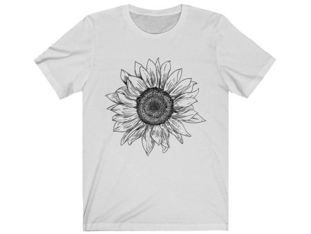 Sunflower Rising ~ Womens Sunflower Tee, Flower Tee Shirt, Botanical Tee, wildflower shirt, fall tee, flower tshirt, sunflower shirt Online now