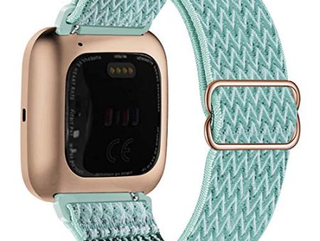 Adjustable stretch nylon fabric sports strap compatible with Fitbit Versa Versa 2 Versa Lite Versa SE Sale