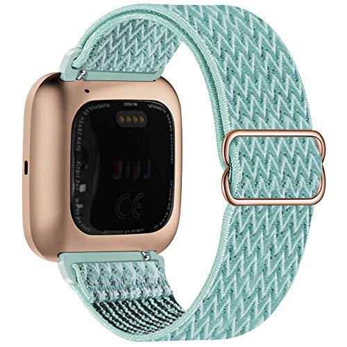 Adjustable stretch nylon fabric sports strap compatible with Fitbit Versa Versa 2 Versa Lite Versa SE Sale