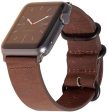 Carterjett Leather Apple Watch Band in Vintage Brown For Sale