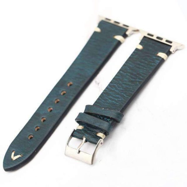 Apple Watch band tooled leather, vintage Retro Waterproof strap Series 1 2 3 4  44mm, 40mm, 42mm, 38mm For Cheap