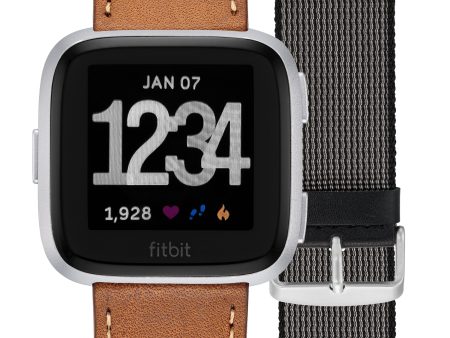 Leather Bands for Fitbit Versa, 2-Pack Online Sale