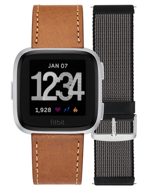 Leather Bands for Fitbit Versa, 2-Pack Online Sale