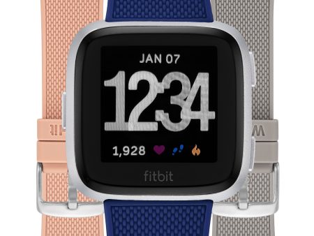 Silicone Bands for Fitbit Versa, 3-Pack Supply