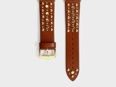 Brown Cosmos Leather Watchband Fashion