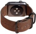 Carterjett Leather Apple Watch Band in Vintage Brown For Sale