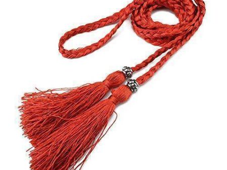 Casual Rope Belts for Women Thin Braided Tassels Cummerbund Lady All-Match Waistband Fashion Accessories 15 Colors Hot on Sale