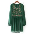 Floral Embroidery long shirt   Mini Dress (US 4 -10) For Cheap