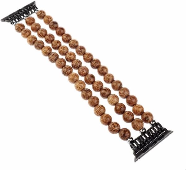 Sandalwood Bead Bracelet Apple Watch Band Cheap