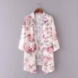 Beachwear Cardigans Floral Print Chiffon Long Kimono (US 4-8) Online Sale