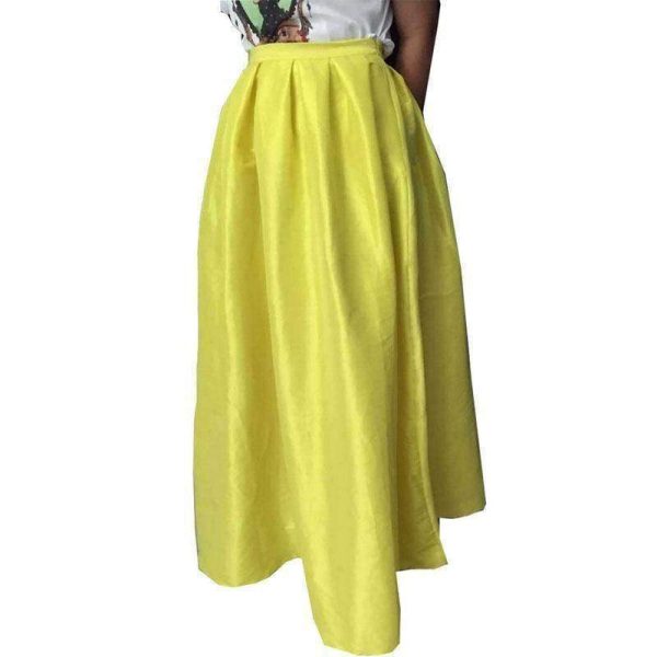 Plus Size - Maxi Long Skirt Floor Length High Waisted Skirts 115 cm (US 4-18W) Discount