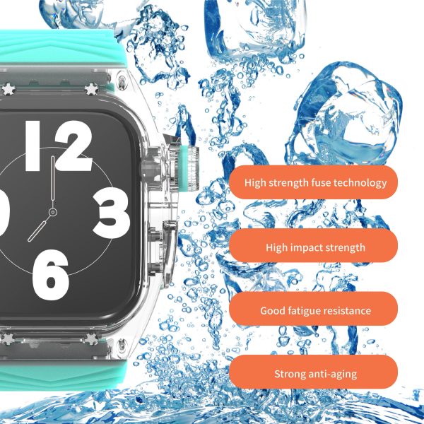 TikBand Premium Fluororubber Transparent Case & Sports Band for Apple Watch 44mm & 45mm Supply