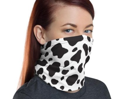 Cow spots animal skin pattern design Neck gaiters face mask covers, tube scarf, Balaclava Beanie, Hairband, Hood, Headband for girls women Hot on Sale