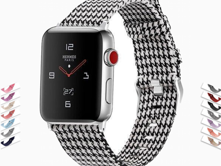 Strap for Apple watch 44mm 40mm 42mm 38mm nylon watchband leather bracelet belt 6 5 4 3 2 1 men women s iwatch accessories For Cheap