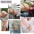 5 Styles, Silver Crystal Charm Bracelet Discount