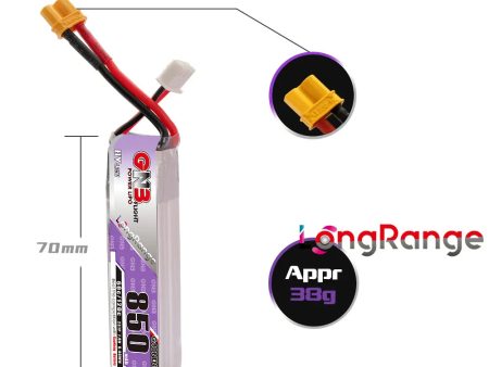 【GNB】Gaoneng 7.6V 850mAh 60C 120C 2S HV 4.35V Lipo Battery Hot on Sale