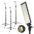 PRO3 - Three Point Lighting Set - Three 180 LED Lights & Three Pro Stands Kit For Discount