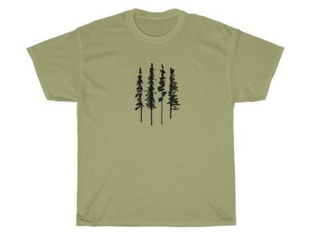 Skinny Pine Trees men tshirt tops, short sleeve cotton man tee shirt t-shirt, small - large plus size Online Hot Sale