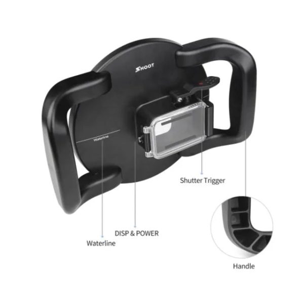 SHOOT Dual Handheld 6  Dome Port for GoPro Hero 13 12 11 10 9 Black For Cheap