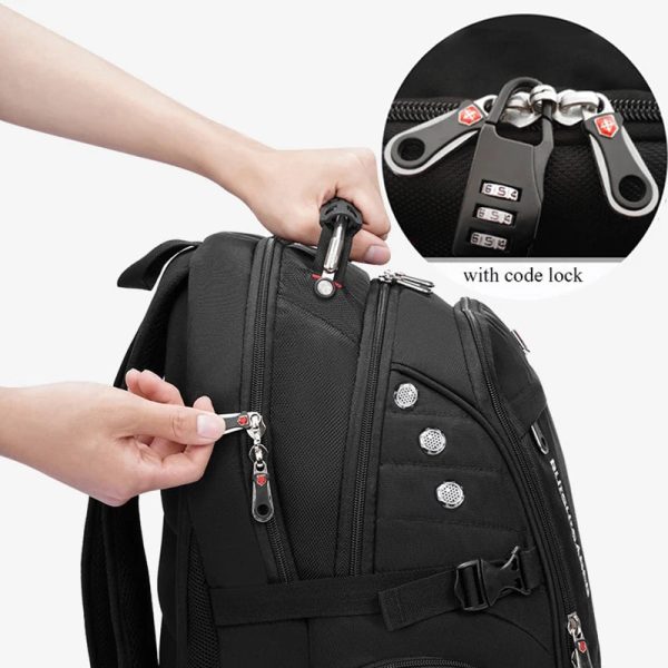 3％ Off | 2024 Waterproof 17 Inch Laptop Backpack Men USB Charging Travel Backpack Women Oxford Rucksack Male Vintage School Bag Mochila Online now