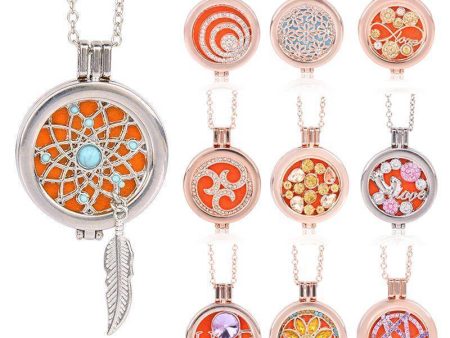 12 Styles, Aromatherapy Diffuser Pendant Necklace Sale