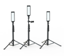 PRO3 - Three Point Lighting Set - Three 180 LED Lights & Three Pro Stands Kit For Discount