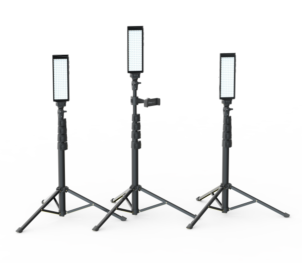 PRO3 - Three Point Lighting Set - Three 180 LED Lights & Three Pro Stands Kit For Discount