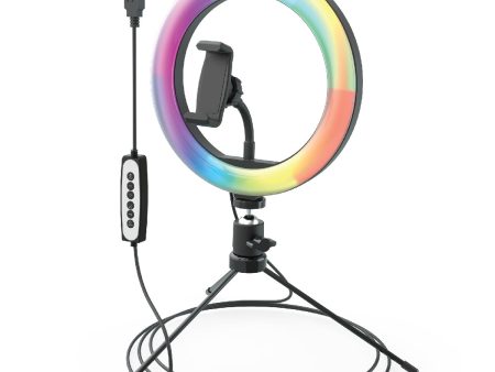 Shooting Star Video Blogging Kit with RGB Rainbow Ring Light on Sale