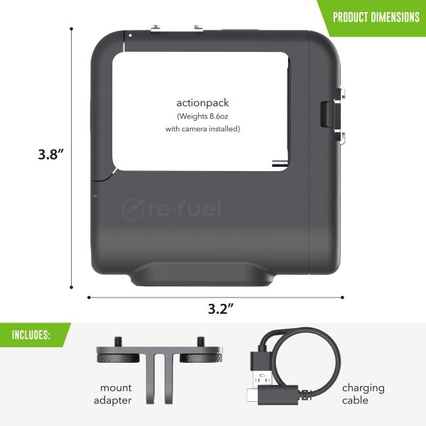 Extended Battery Module For GoPro HERO13, HERO12, HERO11, Hero10 & HERO9 (BLACK) Action Cameras Online Sale