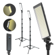 PRO2 - Two Point Lighting Set - Two 180 LED Lights + Two Pro Stands Kit Online Hot Sale