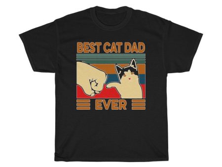 Best Cat Dad Ever T-Shirt, Funny Cat Daddy, Father shirt Top, gift for him, Cat lover tee, plus size tee-shirt Fashion