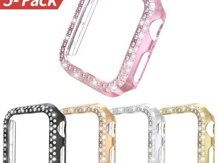 5 Pack Double Row Diamond Cover Bumper for iWatch Series 5 4 3 Hot on Sale