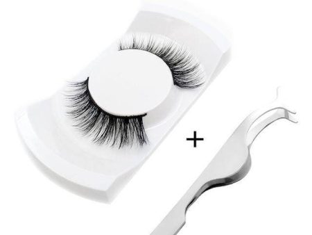 Free - 1Pair High quality 3d Eyelashes with Eyelash Applicator makeup Tool Online