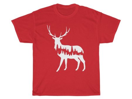 Deer Shadow shirt design, simple plain design animal prints, cute tee for men & women, unisex tee-shirts, plus size shirts Online