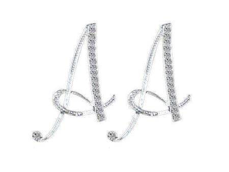 A-S, 26 Letters Silver Stud Earrings Online Hot Sale