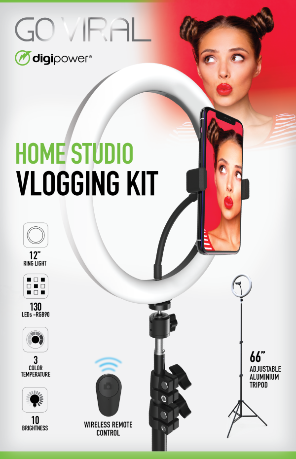 Streaming Studio Vlogging Kit 120LED 12  Ring Light + Professional Light Stand Cheap